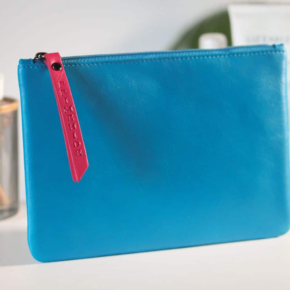 PRIMEHIDE Leather Zip Pouch Blue 702 &#8211; 703 (3)