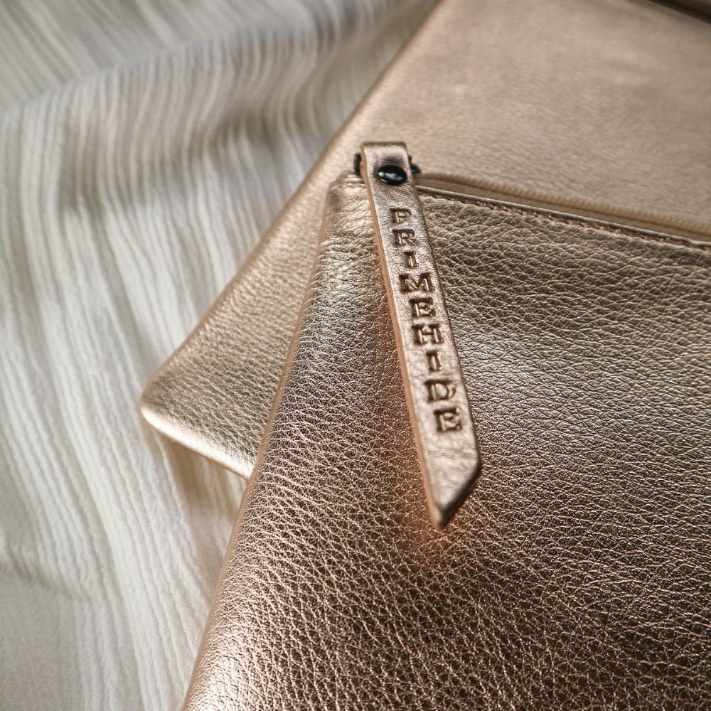 Large Size Leather Zip Pouch