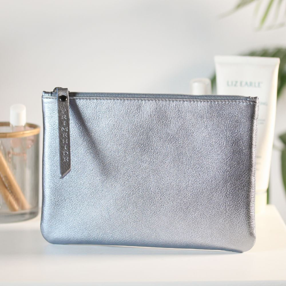 Soft Leather Makeup Pouch Medium