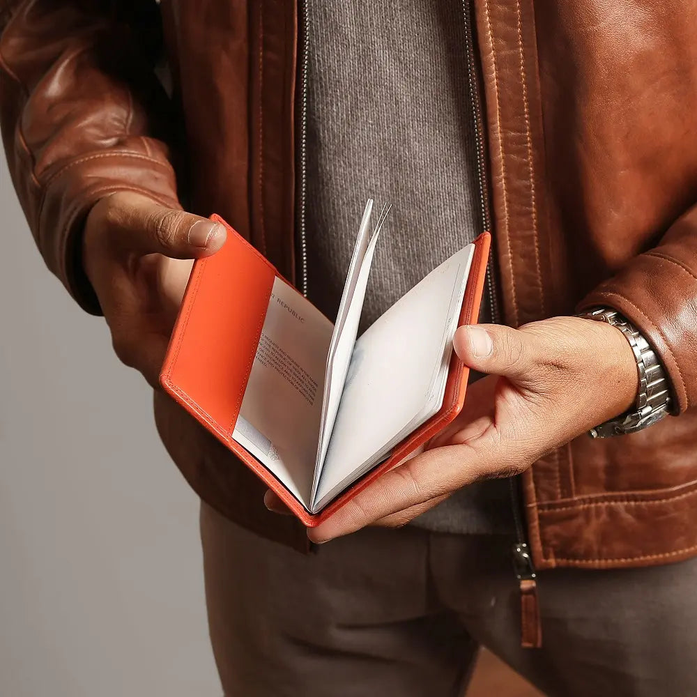 Passport Cover RFID Safe Orange-6