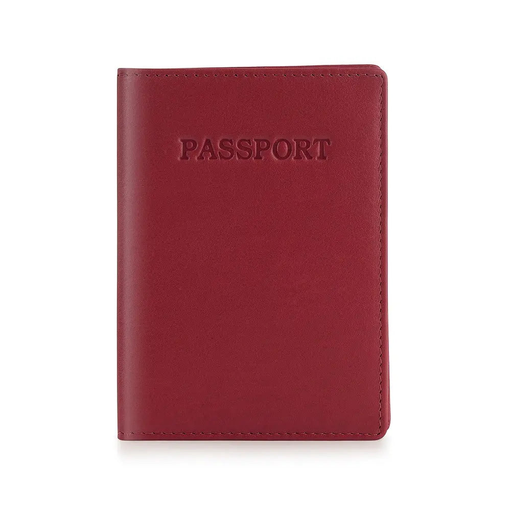 Passport Cover RFID Safe Red-1