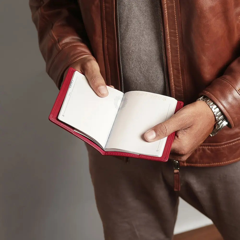 Passport Cover RFID Safe Red-6