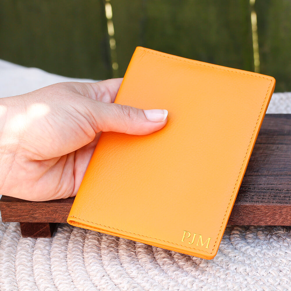 Personalised Leather Passport Cover - Eden