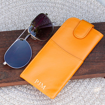 Personalised Leather Glasses Case