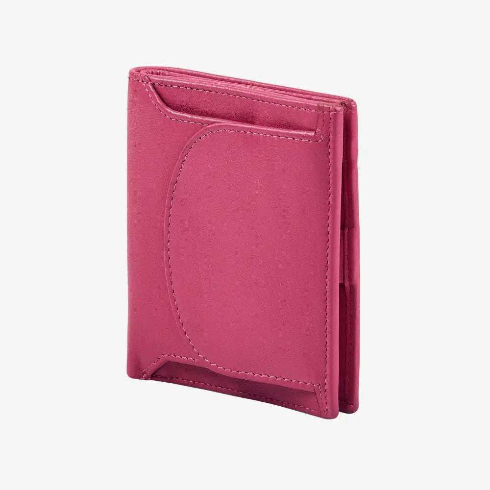 Pink ladies leather coin tray purse for everyday use