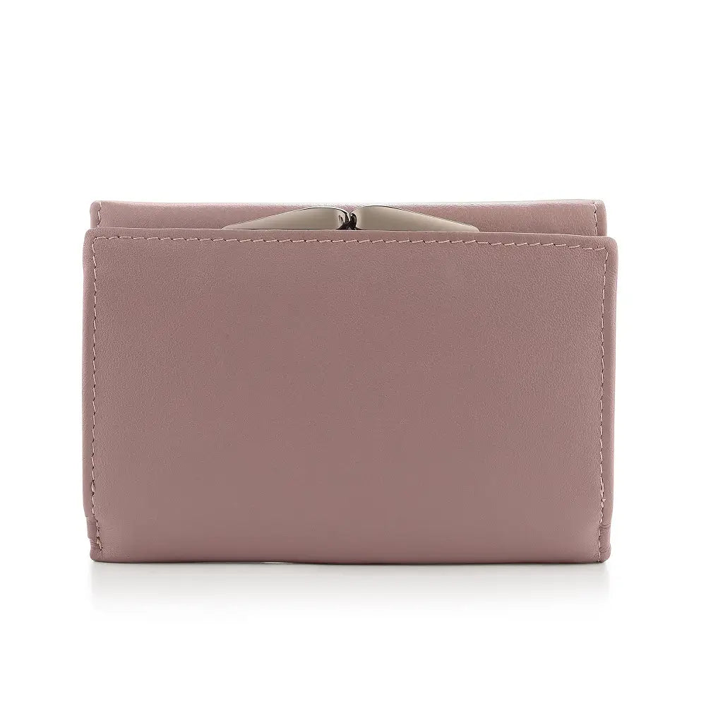 Pink wallet on a white background