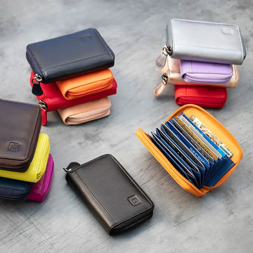 RFID Concertina Leather Credit Card Wallets