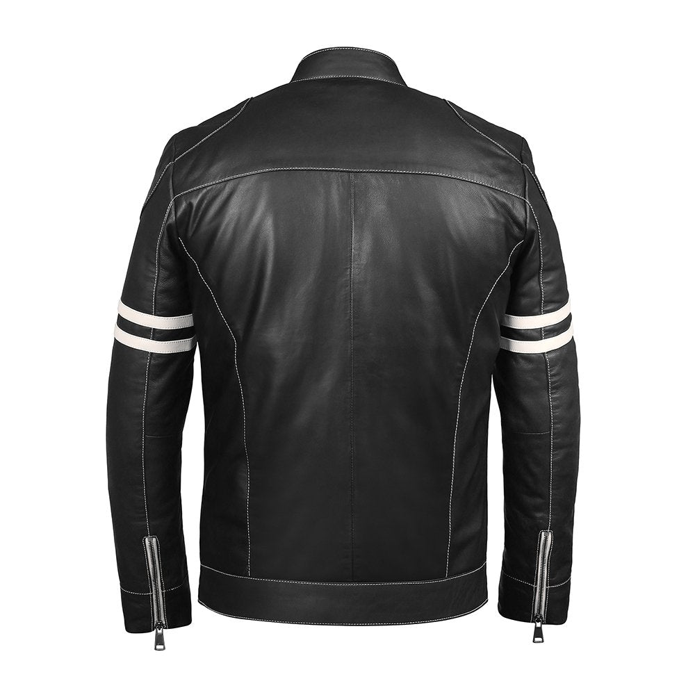 Racer Leather Jacket Fred Black 6934 -6