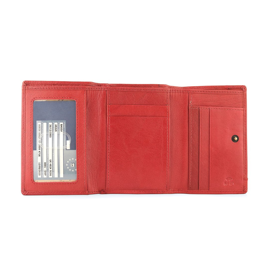 Velura Clip Frame Trifold Purse