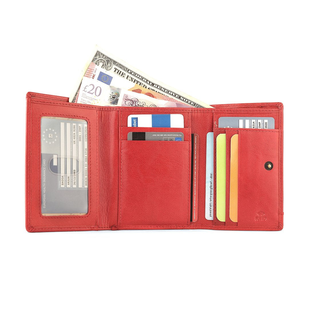 Velura Clip Frame Trifold Purse