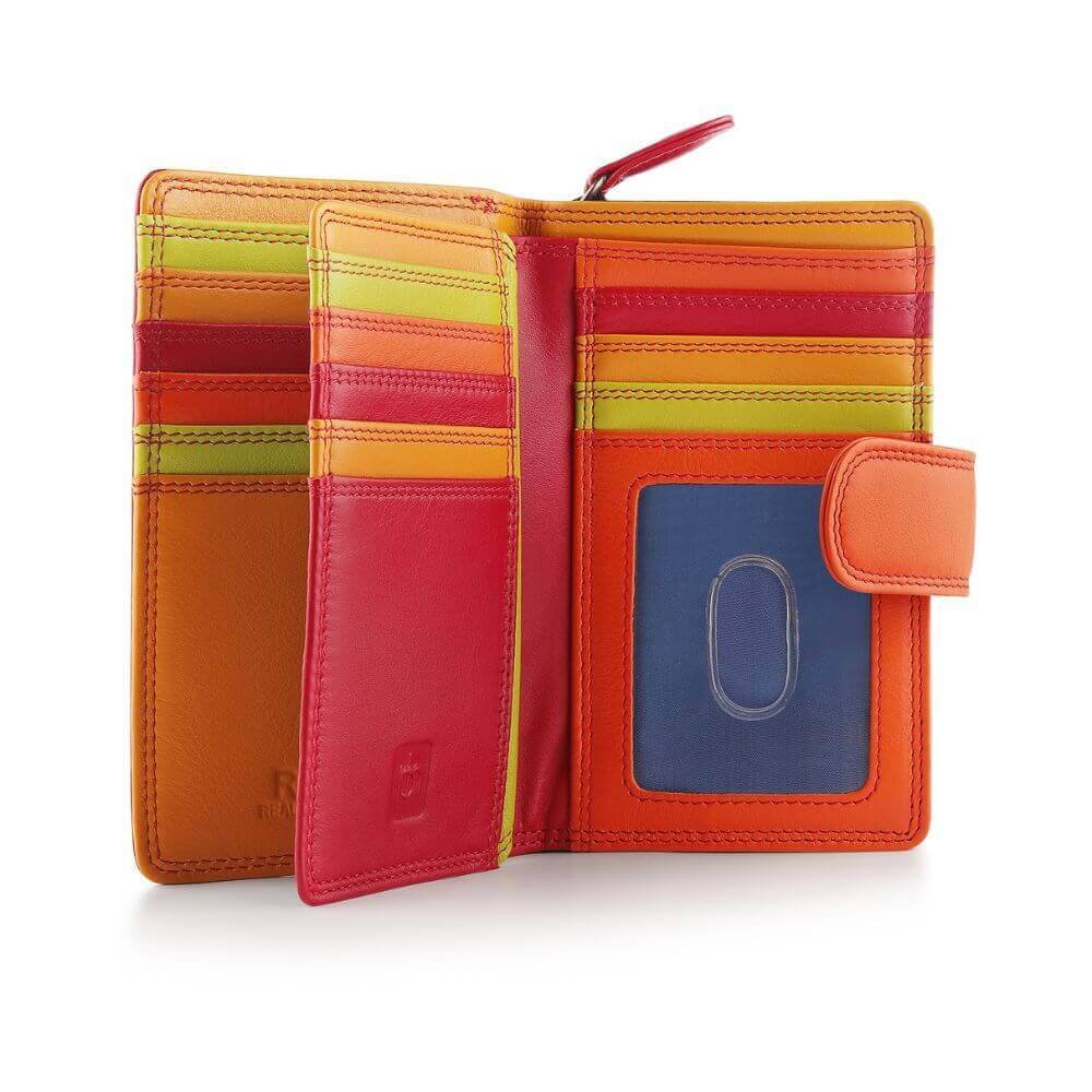 Red Soft Leather Colourful Bifold Purse &#8211; Primrose London (2)