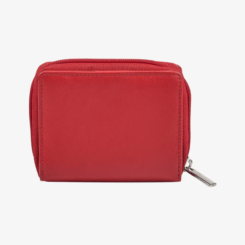 Stylish red leather purse for everyday organisation 