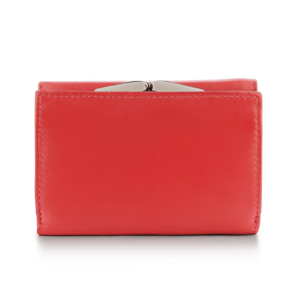 Red wallet on a white background