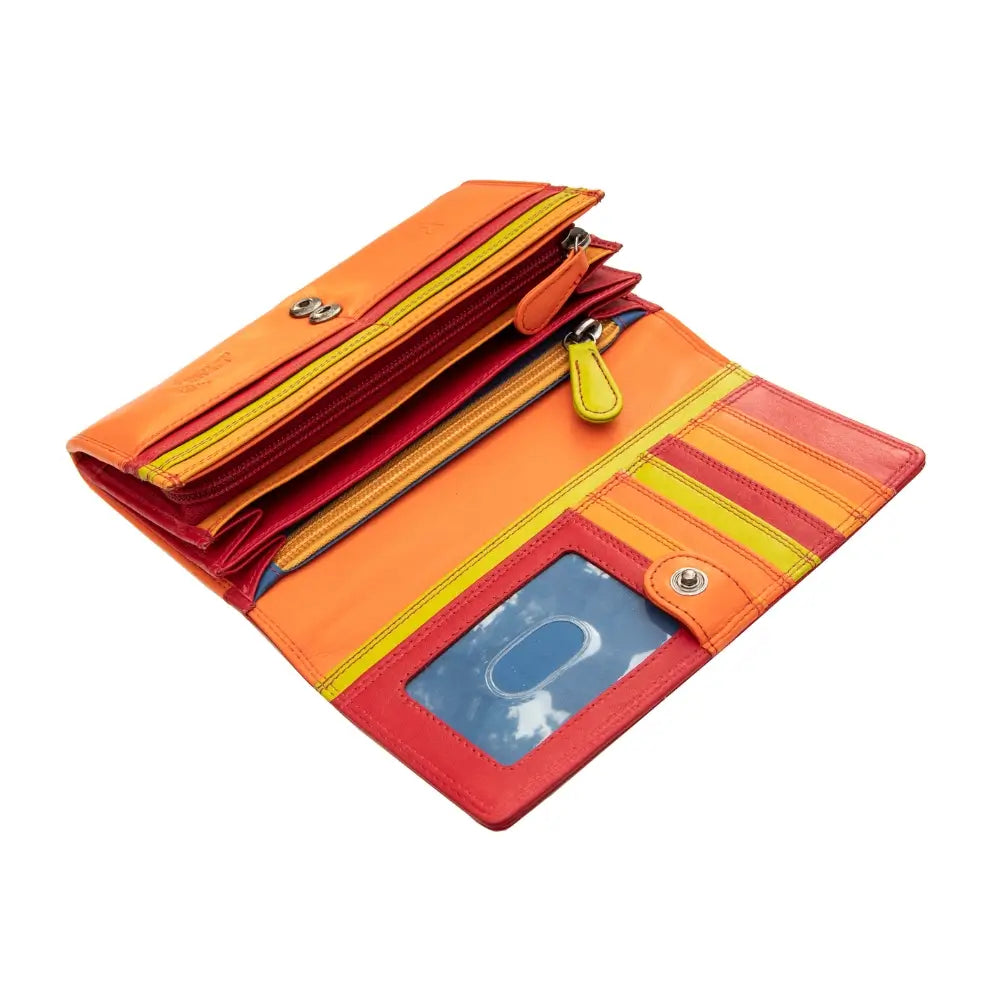 Colorful wallet with a card holder on a white background