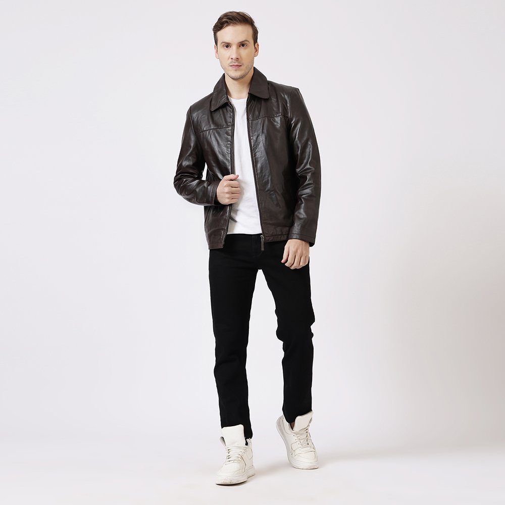 Retro Leather Jacket Henry Brown 6536 1