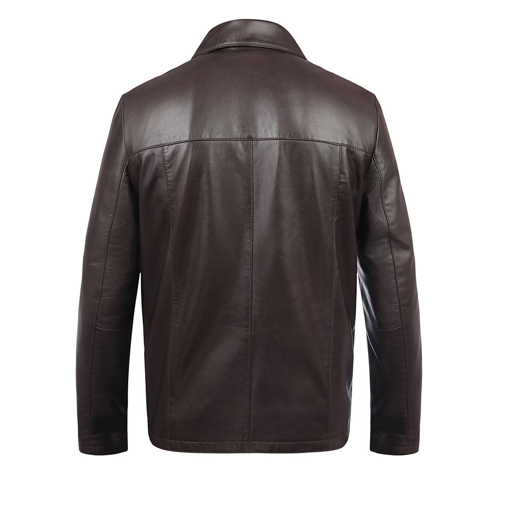 Retro Leather Jacket Henry Brown - PRIMEHIDE Leather