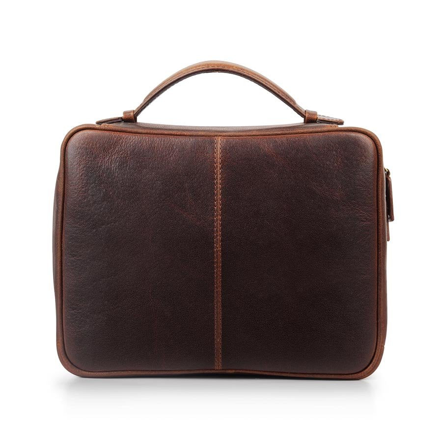 Savanah Leather Wash Bag back
