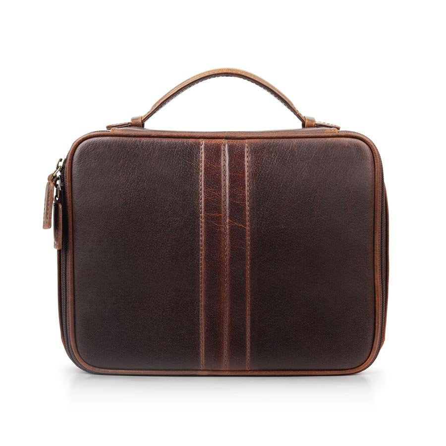Savanah Leather Wash Bag front