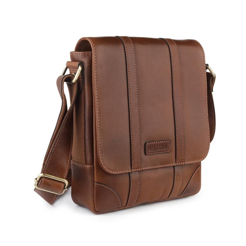 Small Leather Messenger Bag Brown Ridgeback 673 (4)