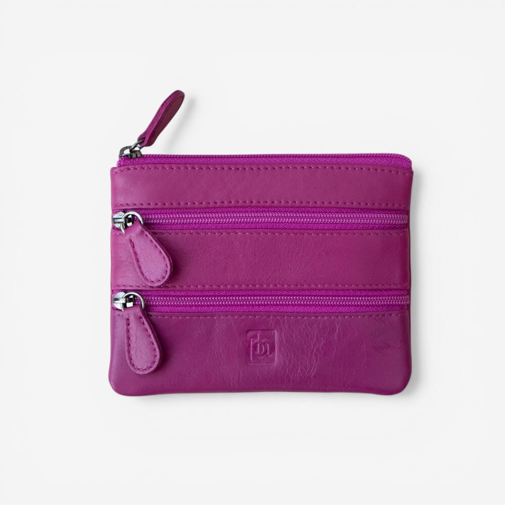 Small 3 Zipper Coin Purse