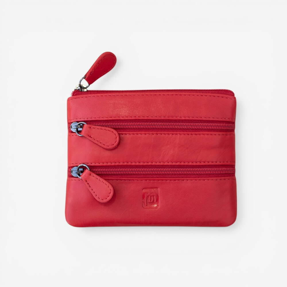 Small 3 Zipper Coin Purse
