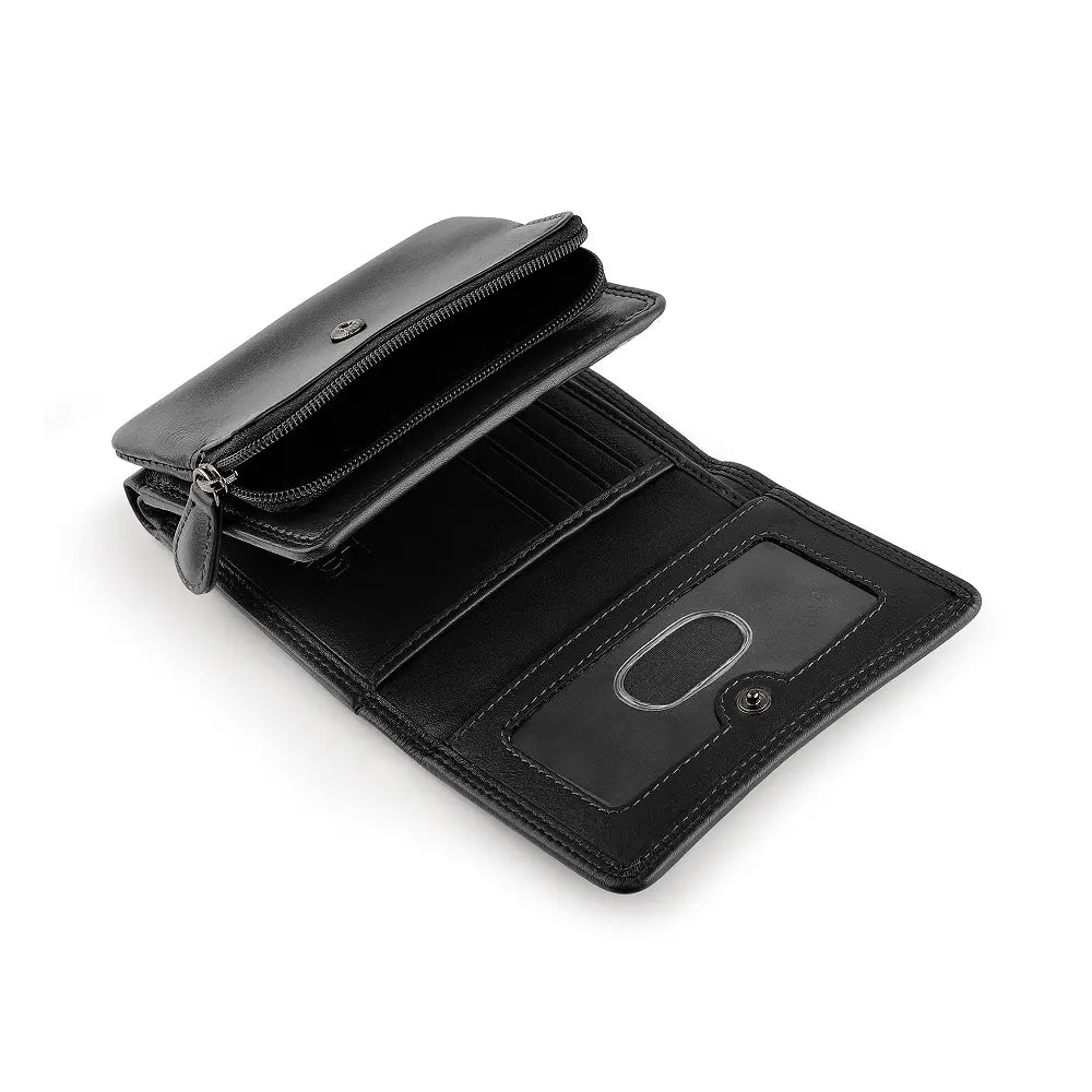 Soft Leather Purse Giorgia Verona Black-2
