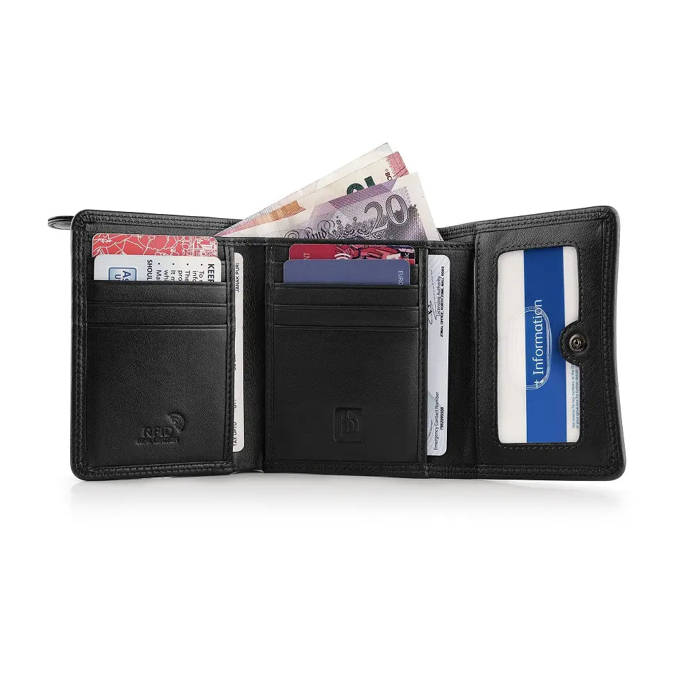 Soft Leather Purse Giorgia Verona Black-3