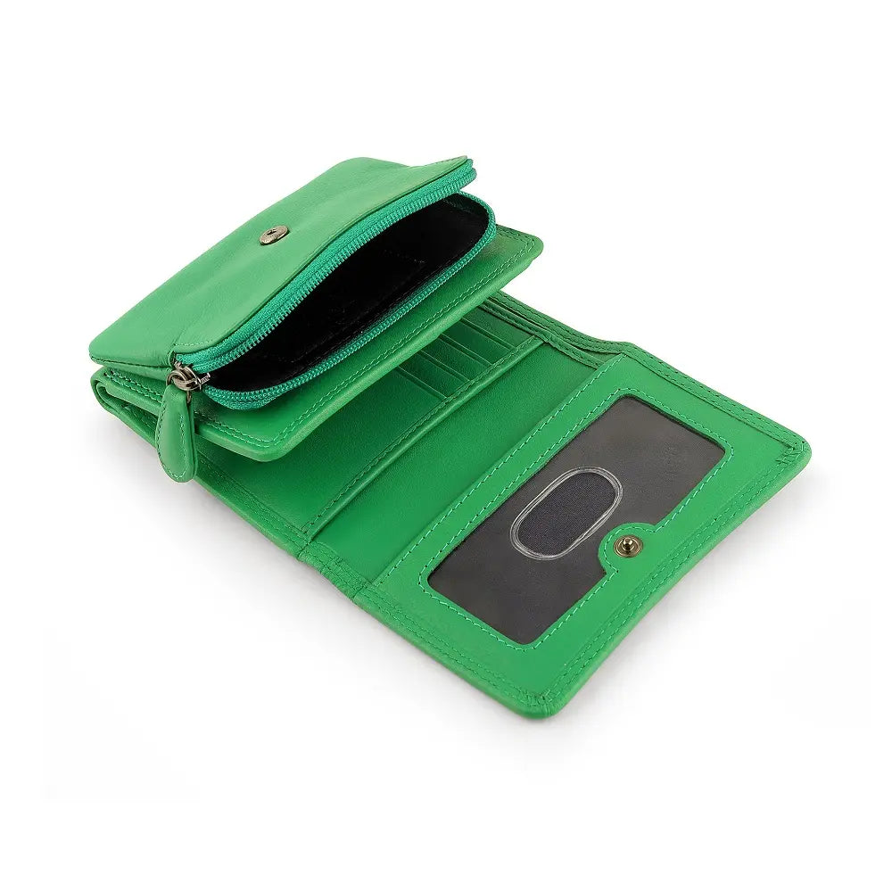 Soft Leather Purse Giorgia Verona Green-2