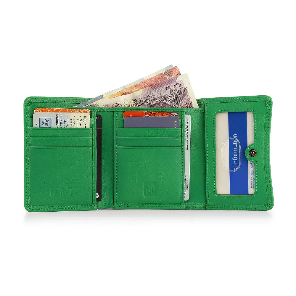 Soft Leather Purse Giorgia Verona Green-3