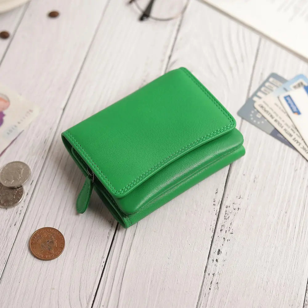 Soft Leather Purse Giorgia Verona Green-4