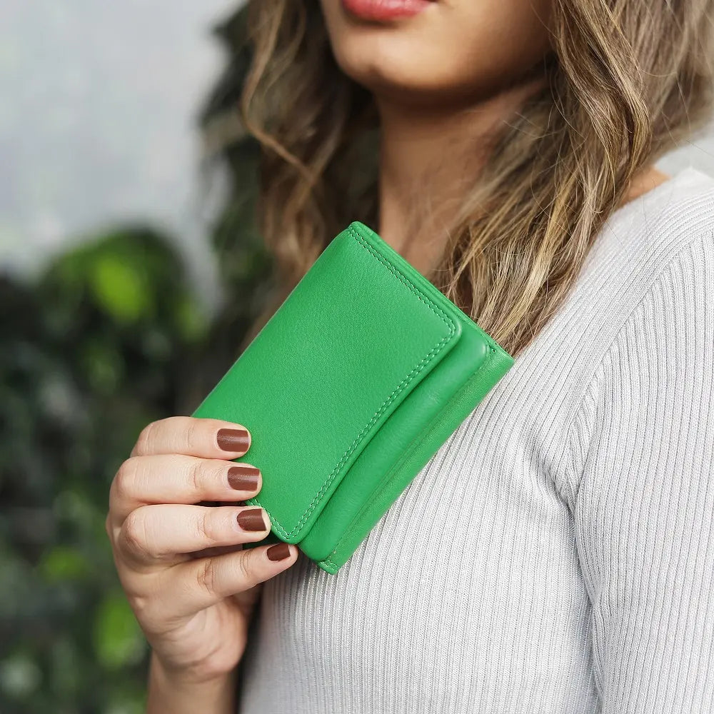 Soft Leather Purse Giorgia Verona Green-6