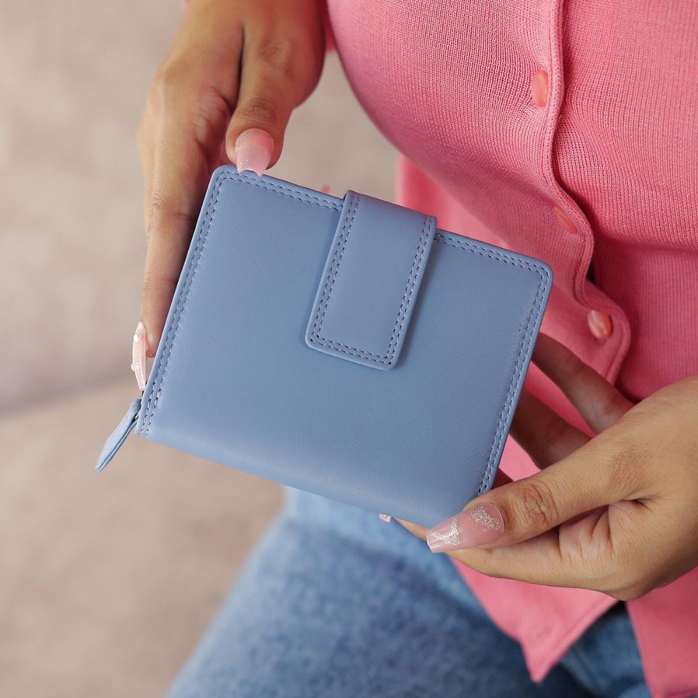 Soft Leather Purse &#8211; Isabella Verona 2311 Blue (6)