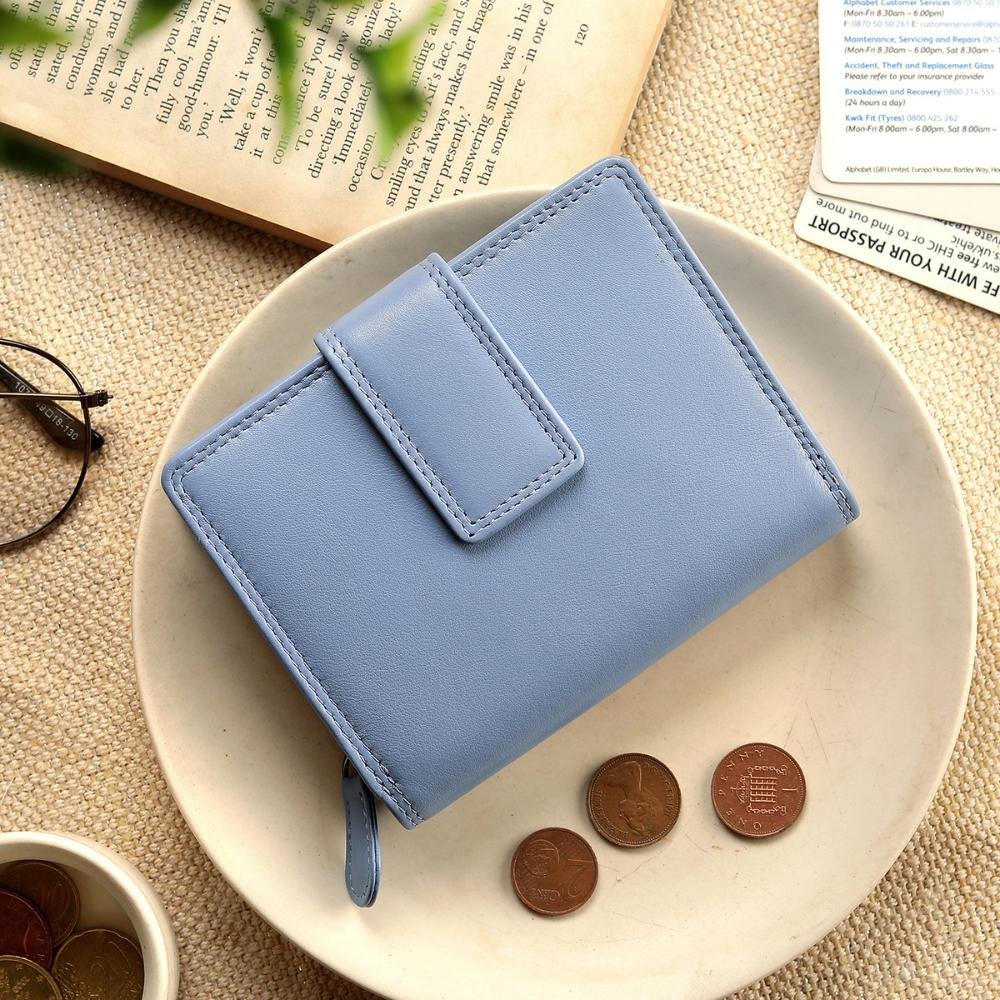 Soft Leather Purse &#8211; Isabella Verona 2311 Blue (7)