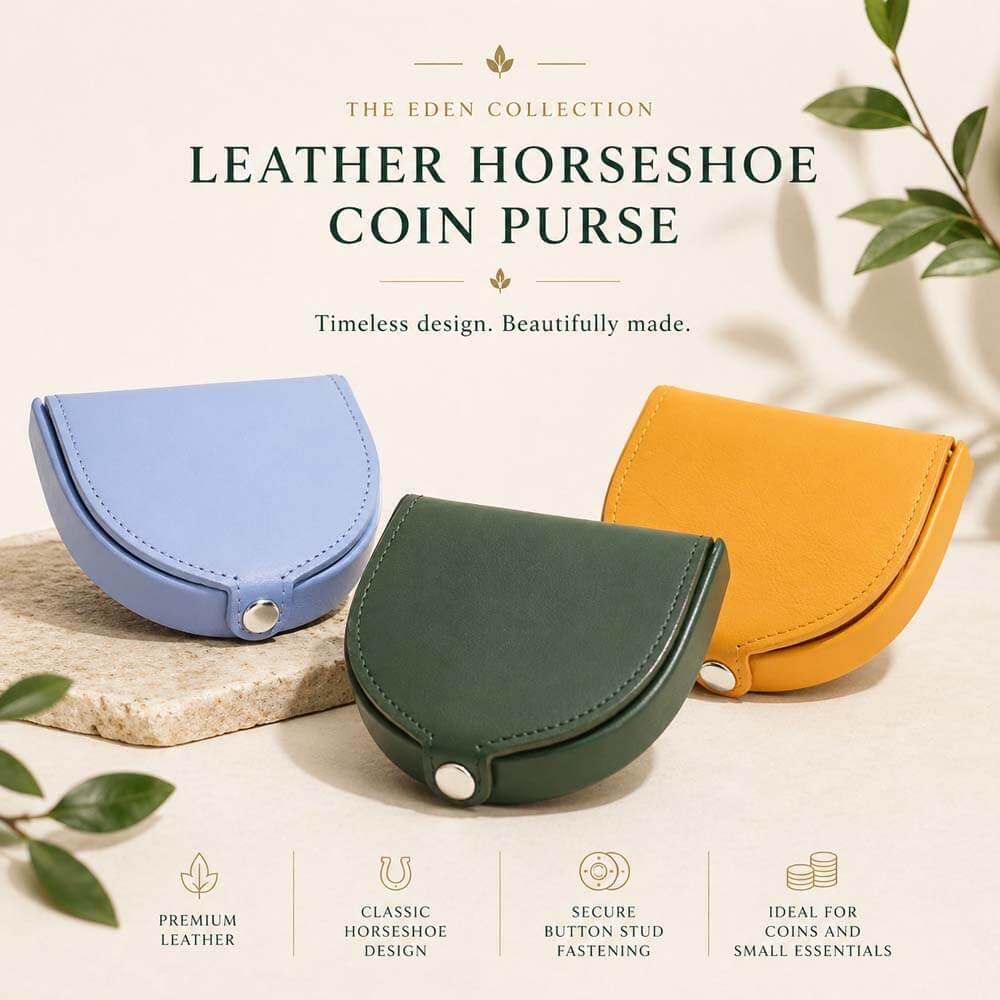 Soft Leather Horseshoe Coin Purse – Eden