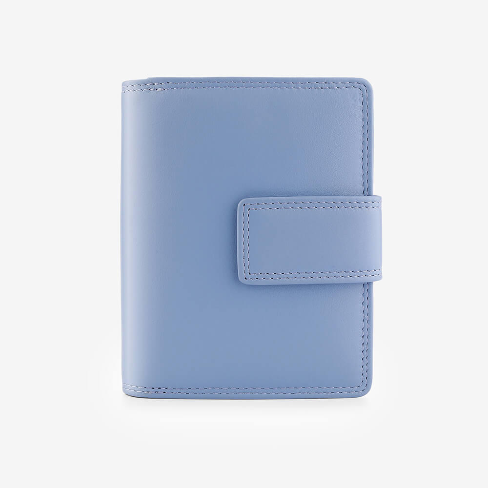 Blue wallet on a white background