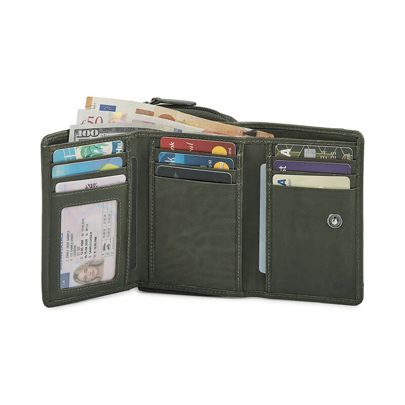 Soft Leather Trifold Purse For Women - Velura