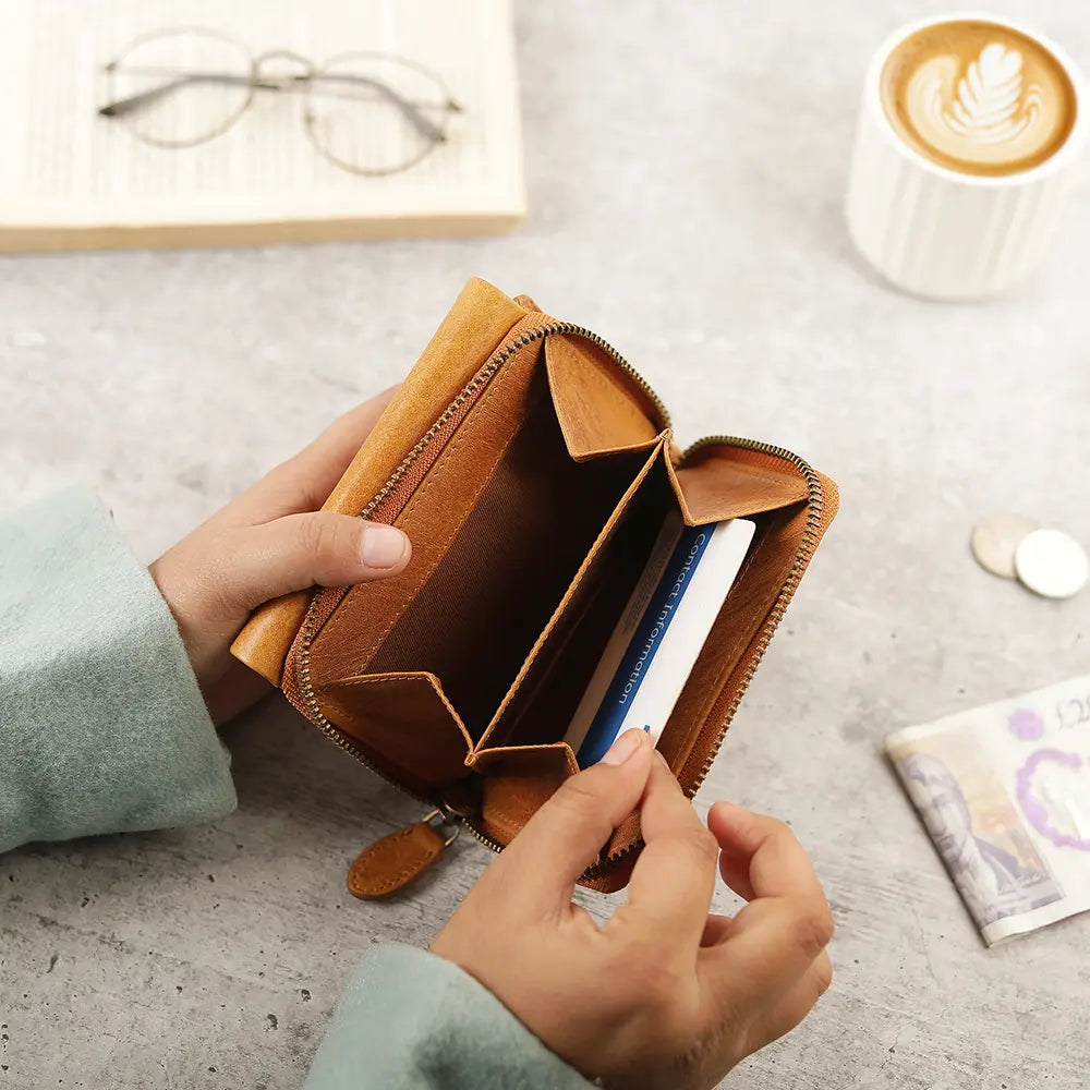 Leather Purse Trifold - Eterna Aura