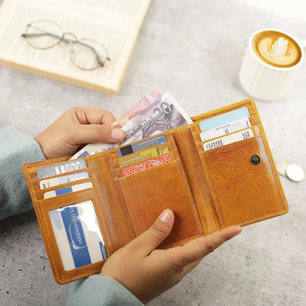 Leather Purse Trifold - Eterna Aura