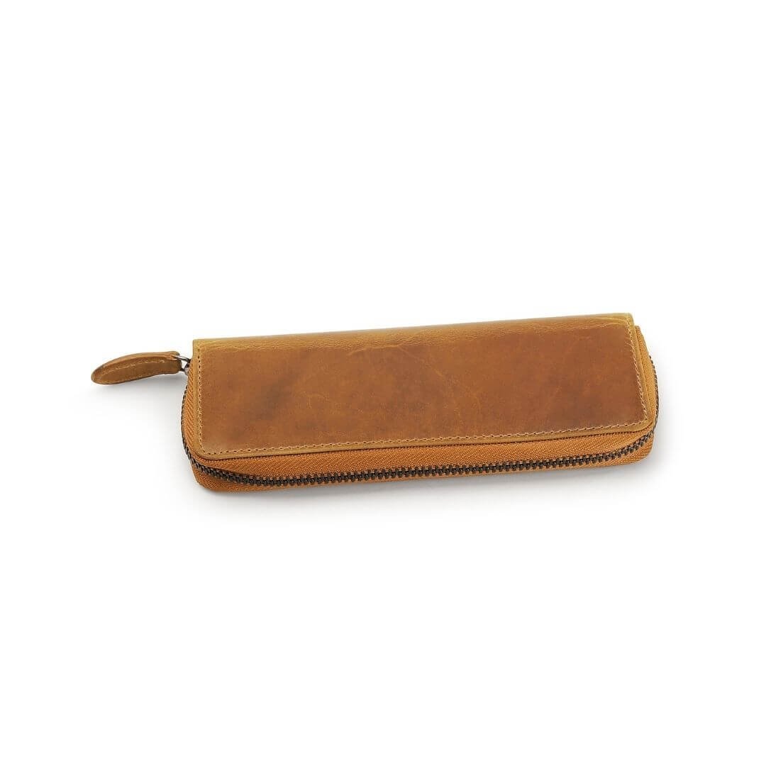 Leather Zipped Pen Case Harrison Mayfair