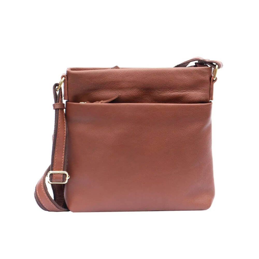 Soft Leather Crossbody Bag with Multi-Pockets Seville