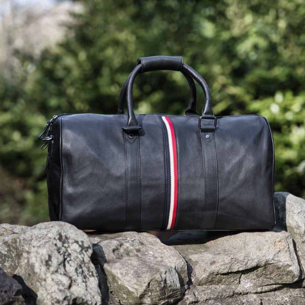 Texan Black Holdall with Stripe 8410BLK (3)