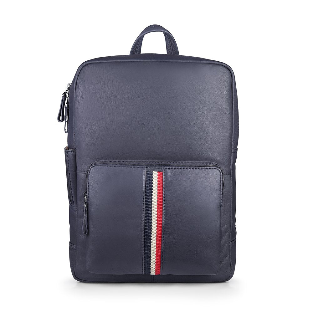Leather Laptop Backpack Texan Stripe