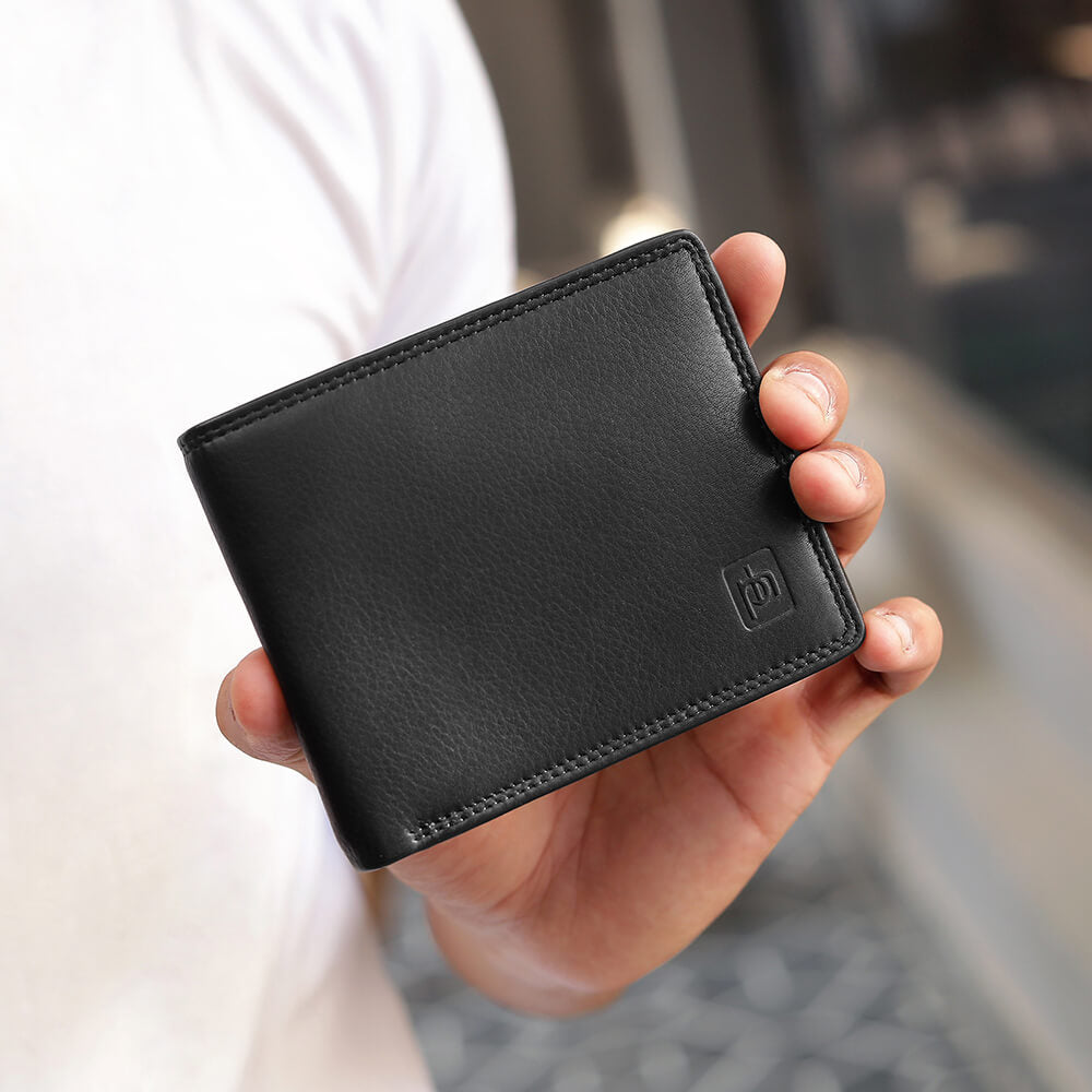 Trifold Luxury Leather Wallet with RFID Washington