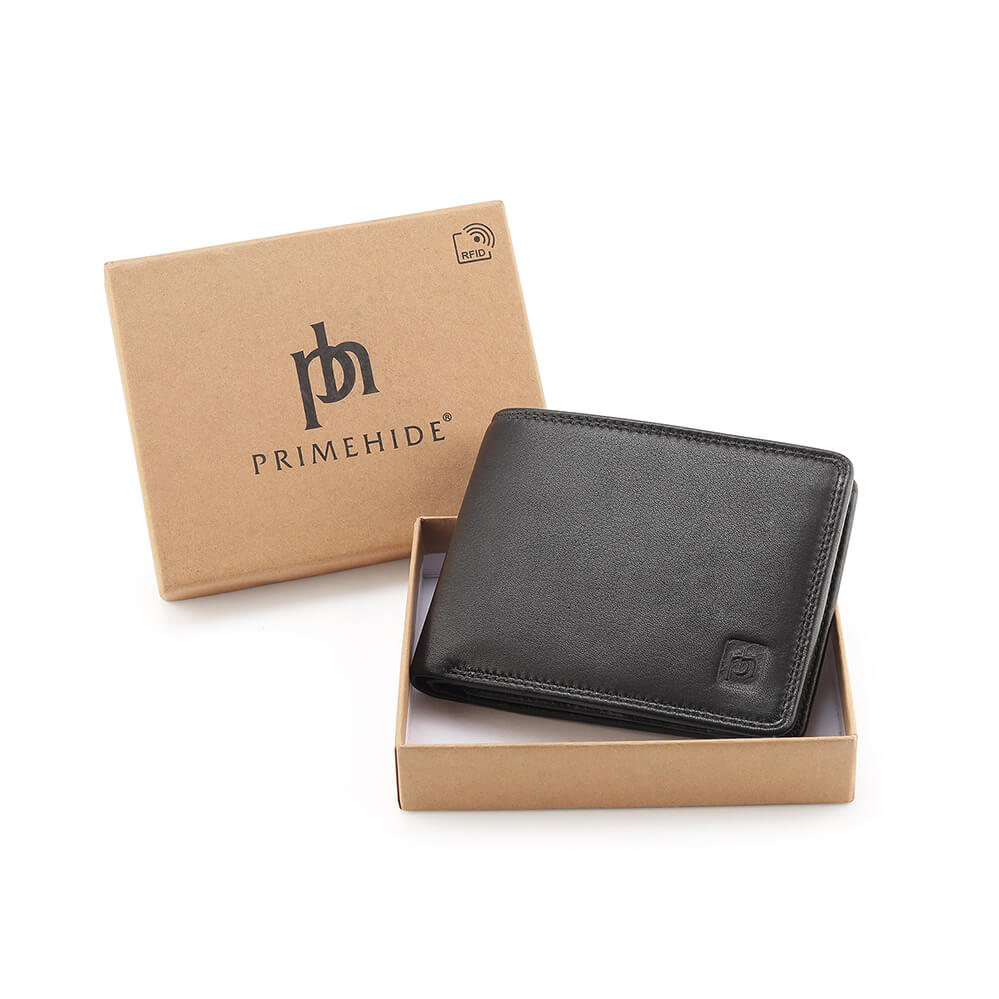 Trifold Luxury Leather Wallet with RFID Washington
