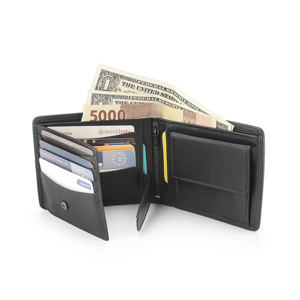Trifold Luxury Leather Wallet with RFID Washington