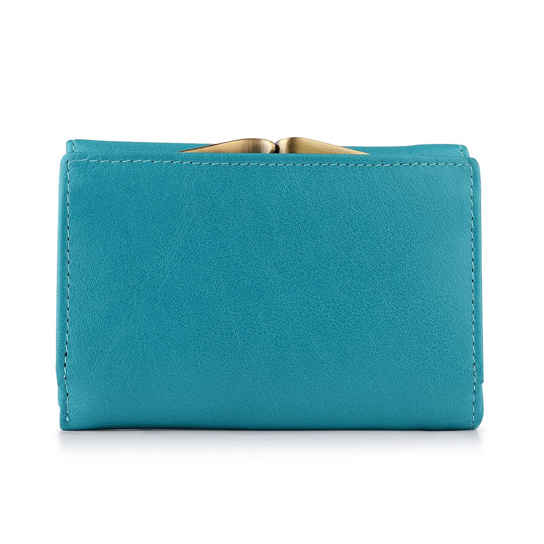 Velura Clip Frame Trifold Purse