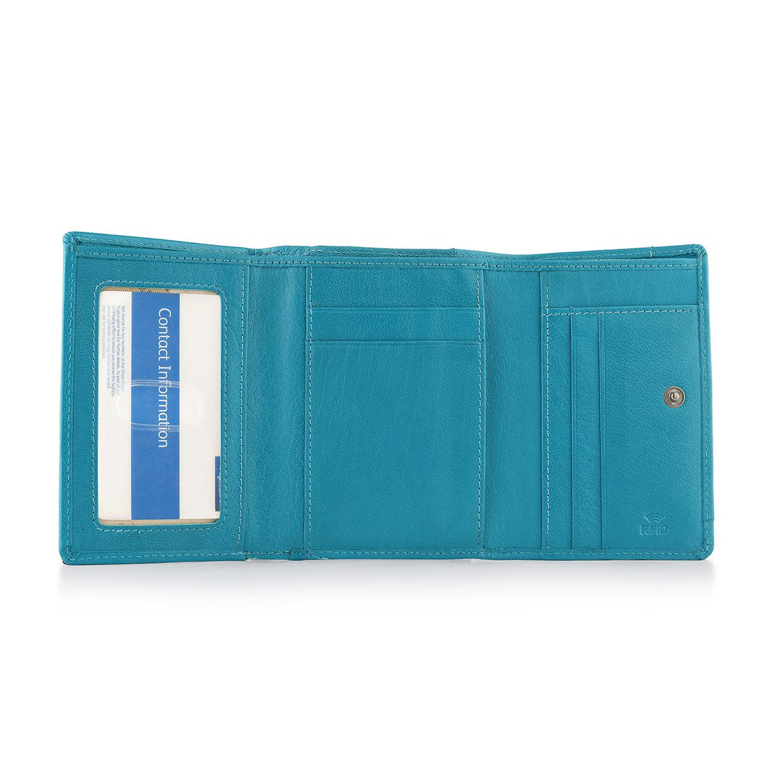 Velura Clip Frame Trifold Purse