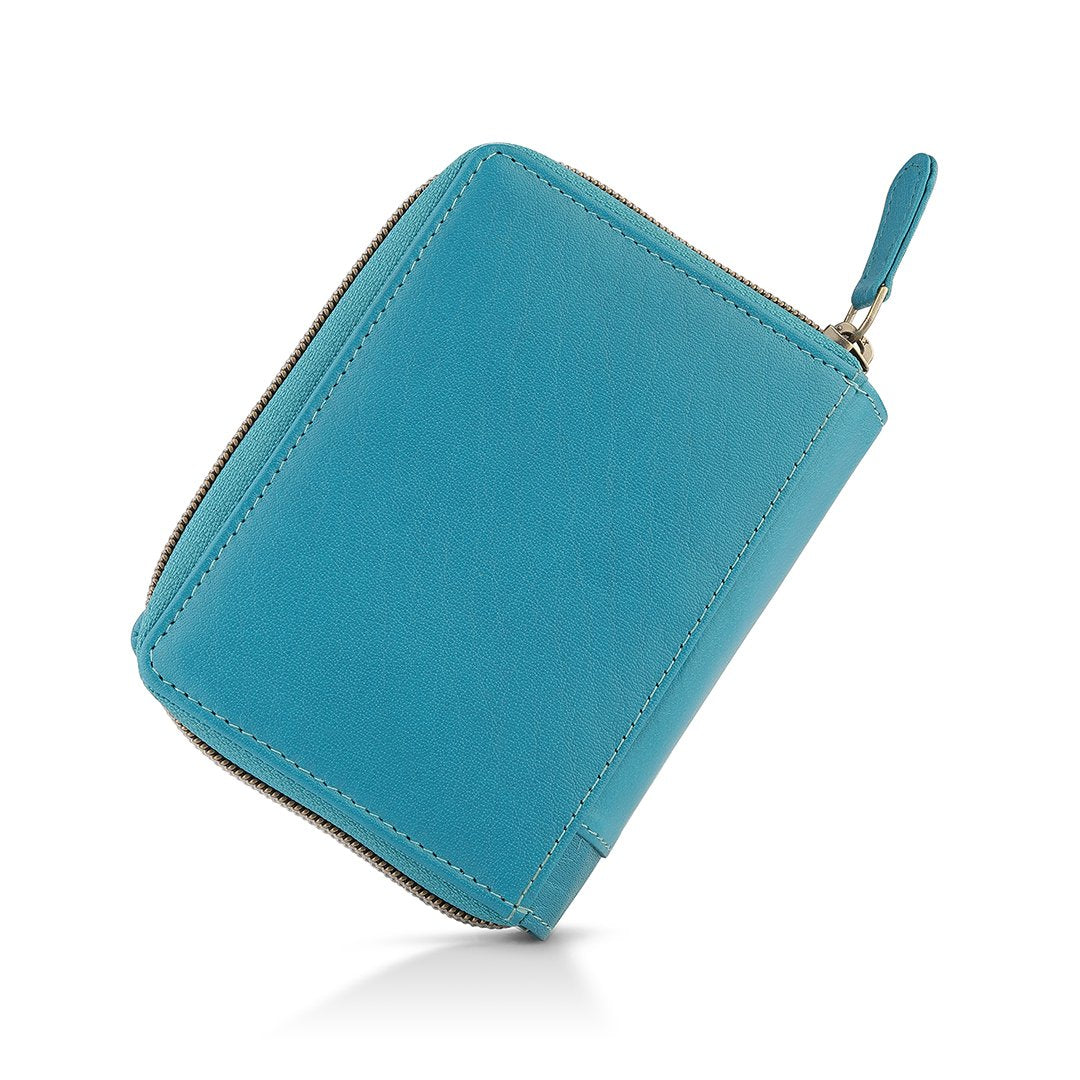 Velura Leather Purse Medium Zip Around Trifold