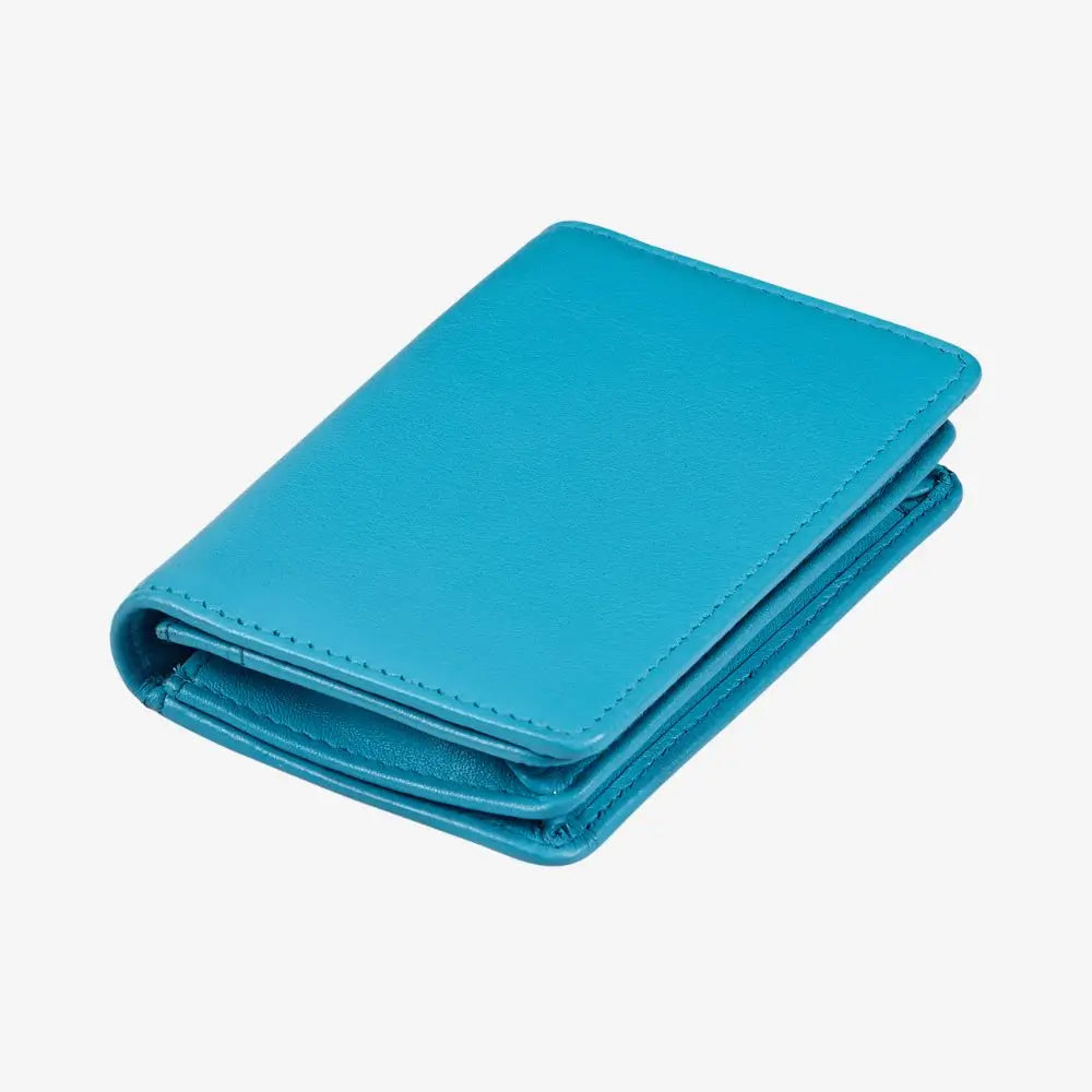 Turquoise wallet on a white background