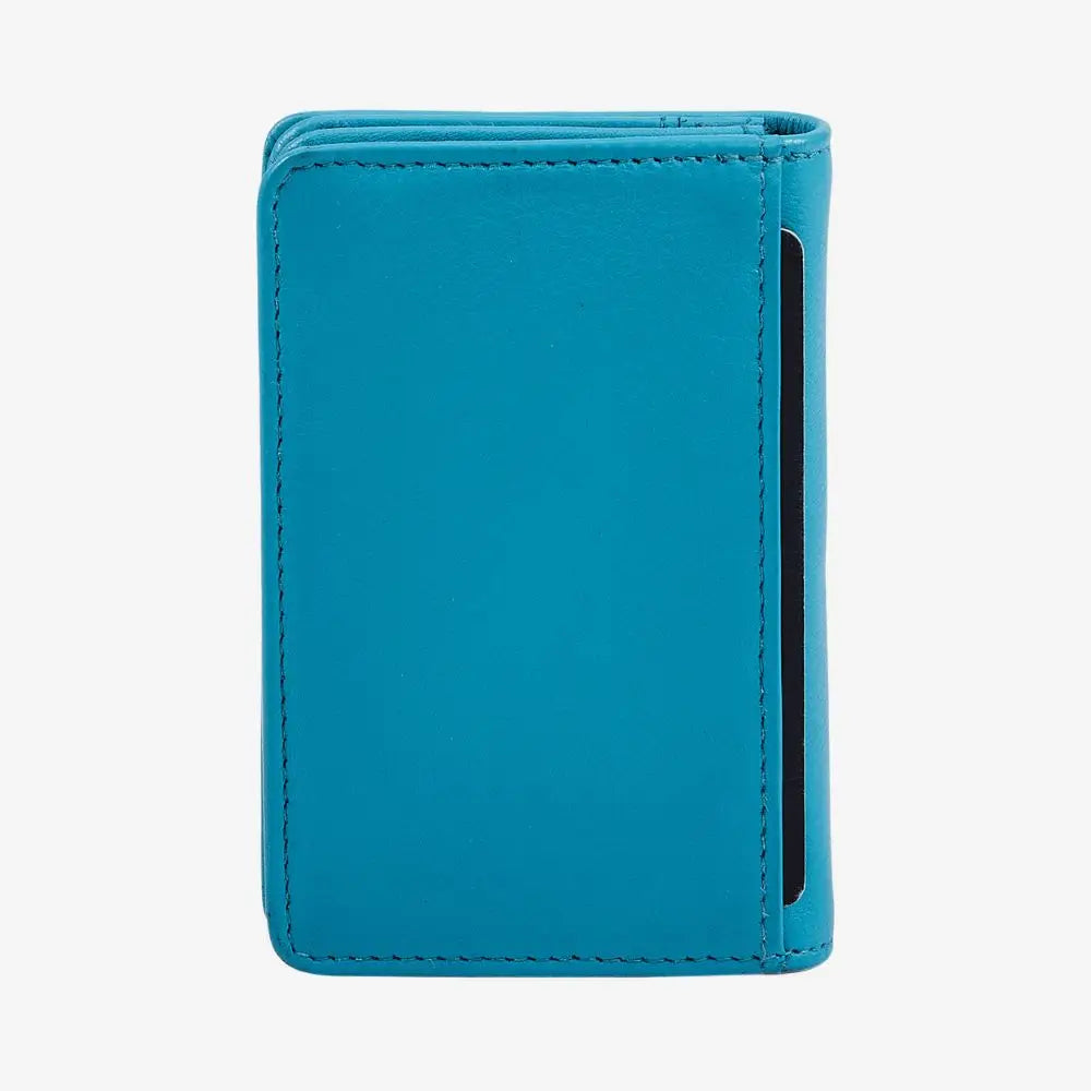 Turquoise wallet on a white background